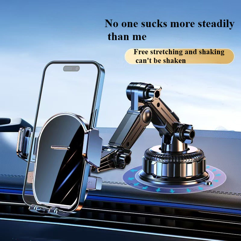 A Phone Holder with a Vacuum Cup, Featuring a 360-Degree Rotating Dashboard Mount, Compatible with Smartphones, Designed As a Car Accessory for GPS Smartphone Installation on The Dashboard