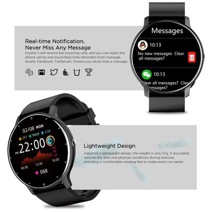 Waterproof Fitness Smart Watch – Heart Rate & Sleep Tracking
