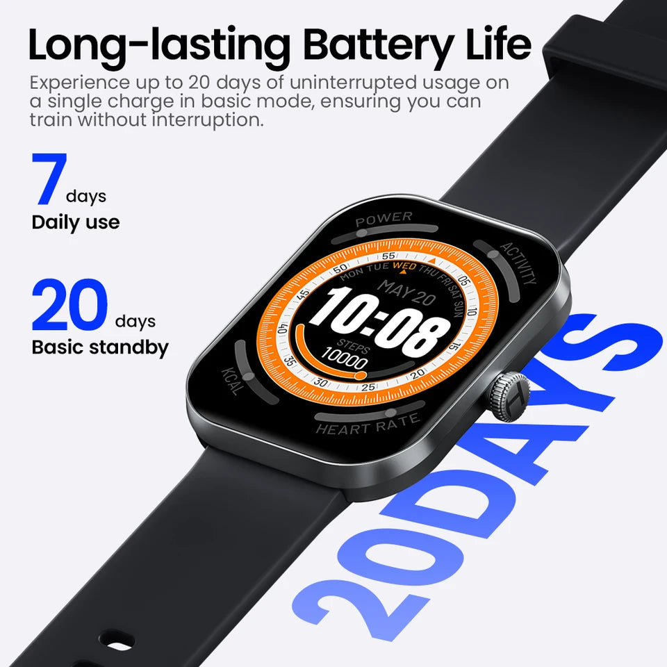 Smartwatch With 2.01" HD Screen & Bluetooth Calling
