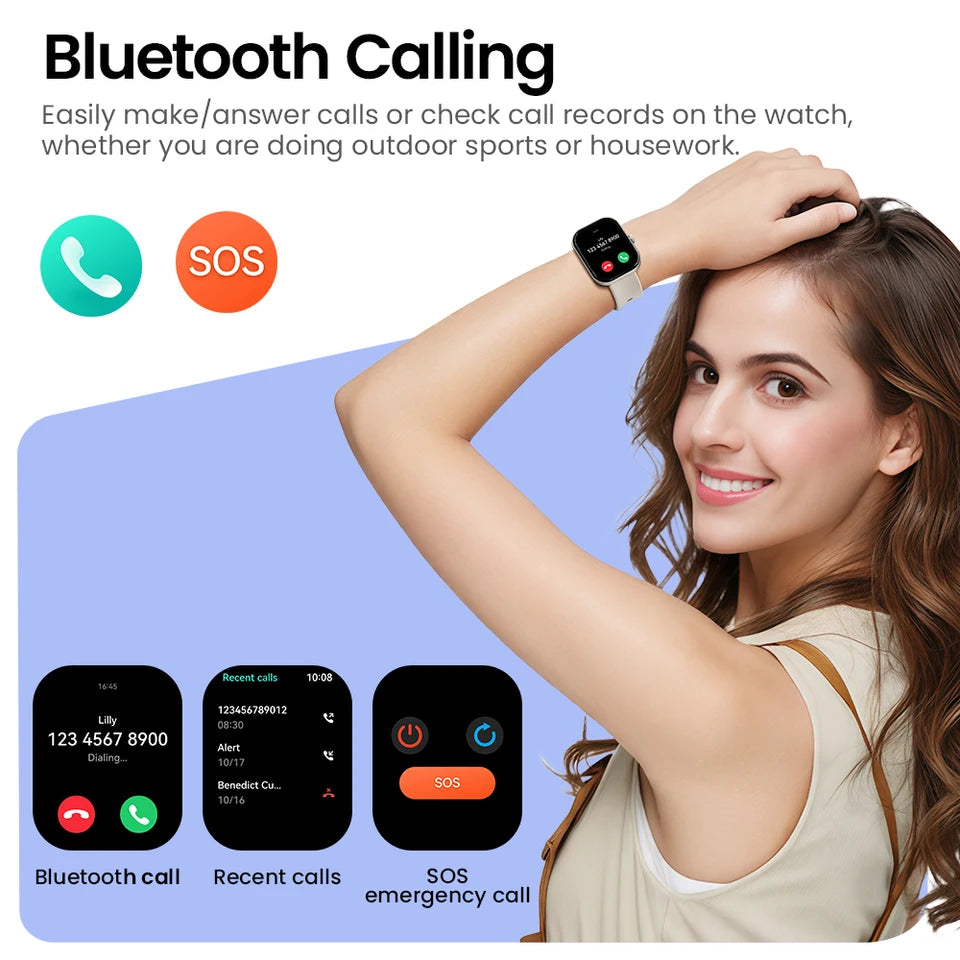 Smartwatch With 2.01" HD Screen & Bluetooth Calling