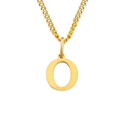 14K Stainless Steel Necklace with 26 Letters